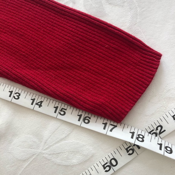Karen Scott Ribbed Mockneck Pullover Cotton Sweater Red M - Picture 7 of 7